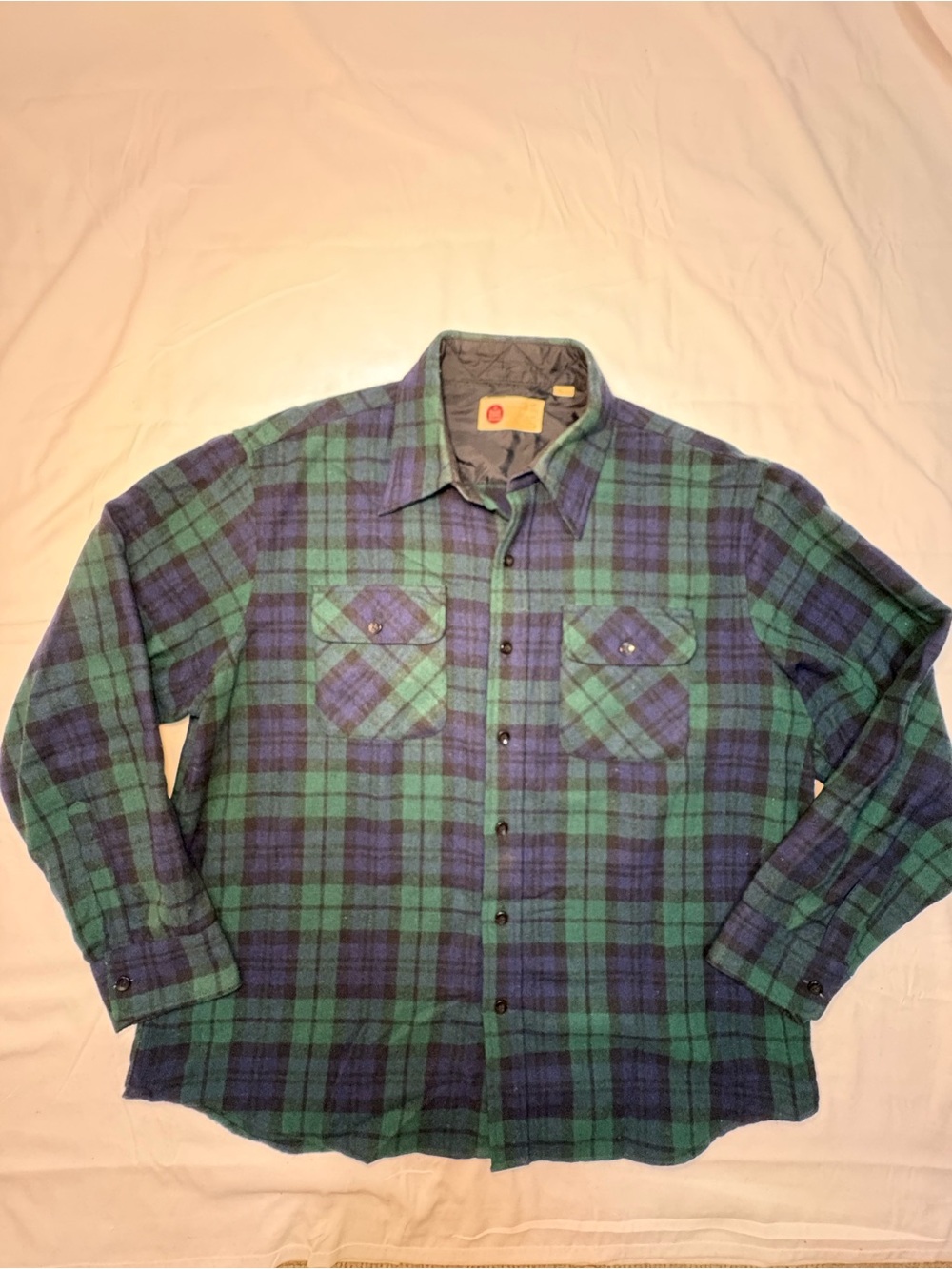 Vintage Kings Road Sears Menswear Vintage Wool Button Up Casual Shirt Mens XL